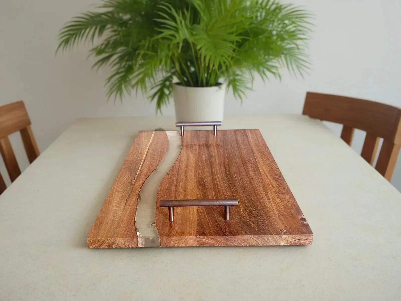 Wooden Serving Tray Acacia Wood Tray With Handles
