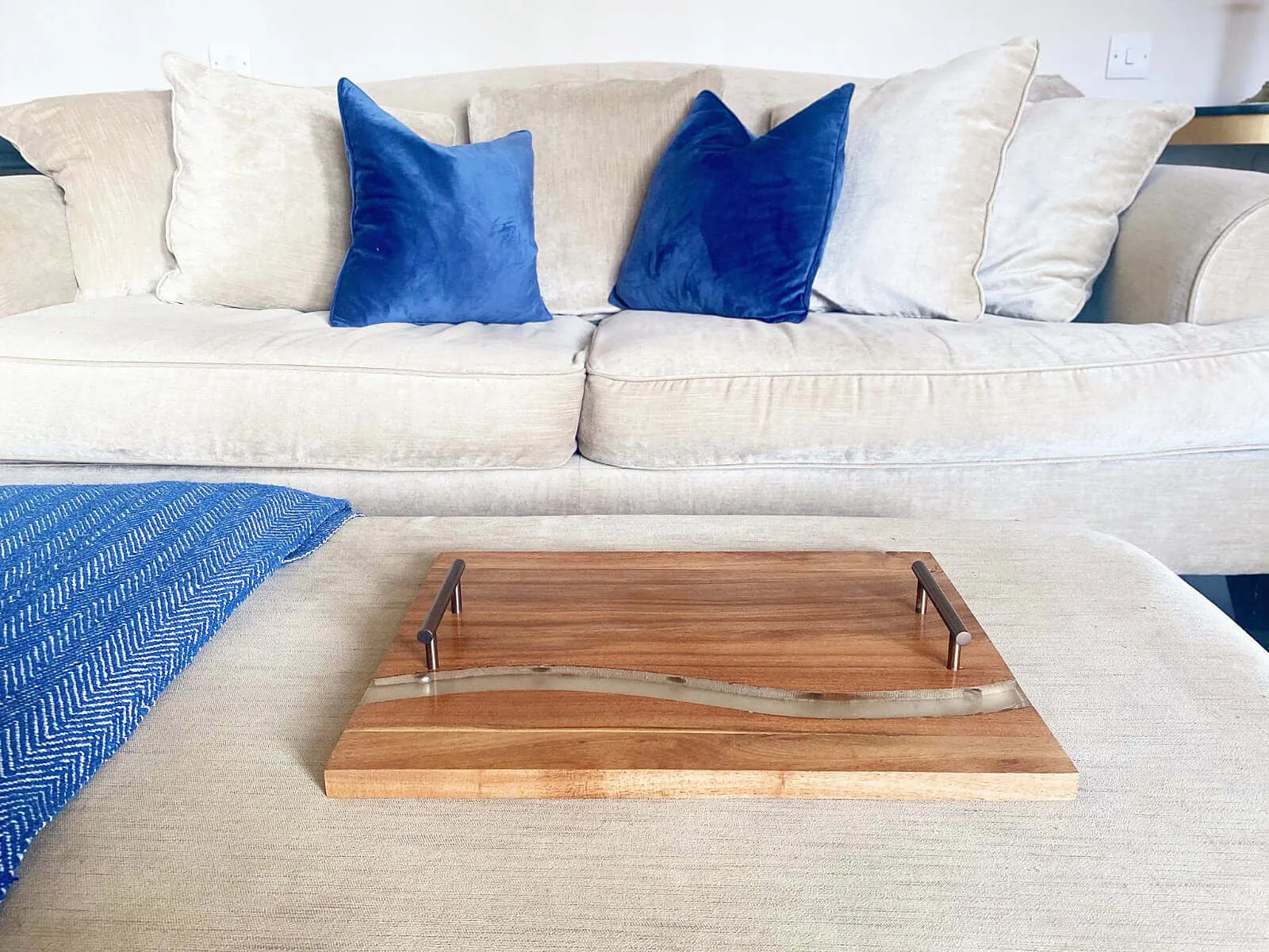 Wooden Serving Tray Acacia Wood Tray With Handles