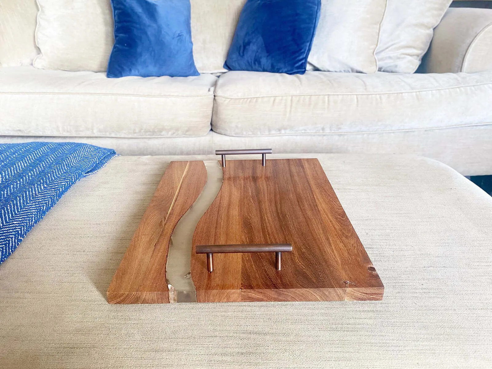 Wooden Serving Tray Acacia Wood Tray With Handles