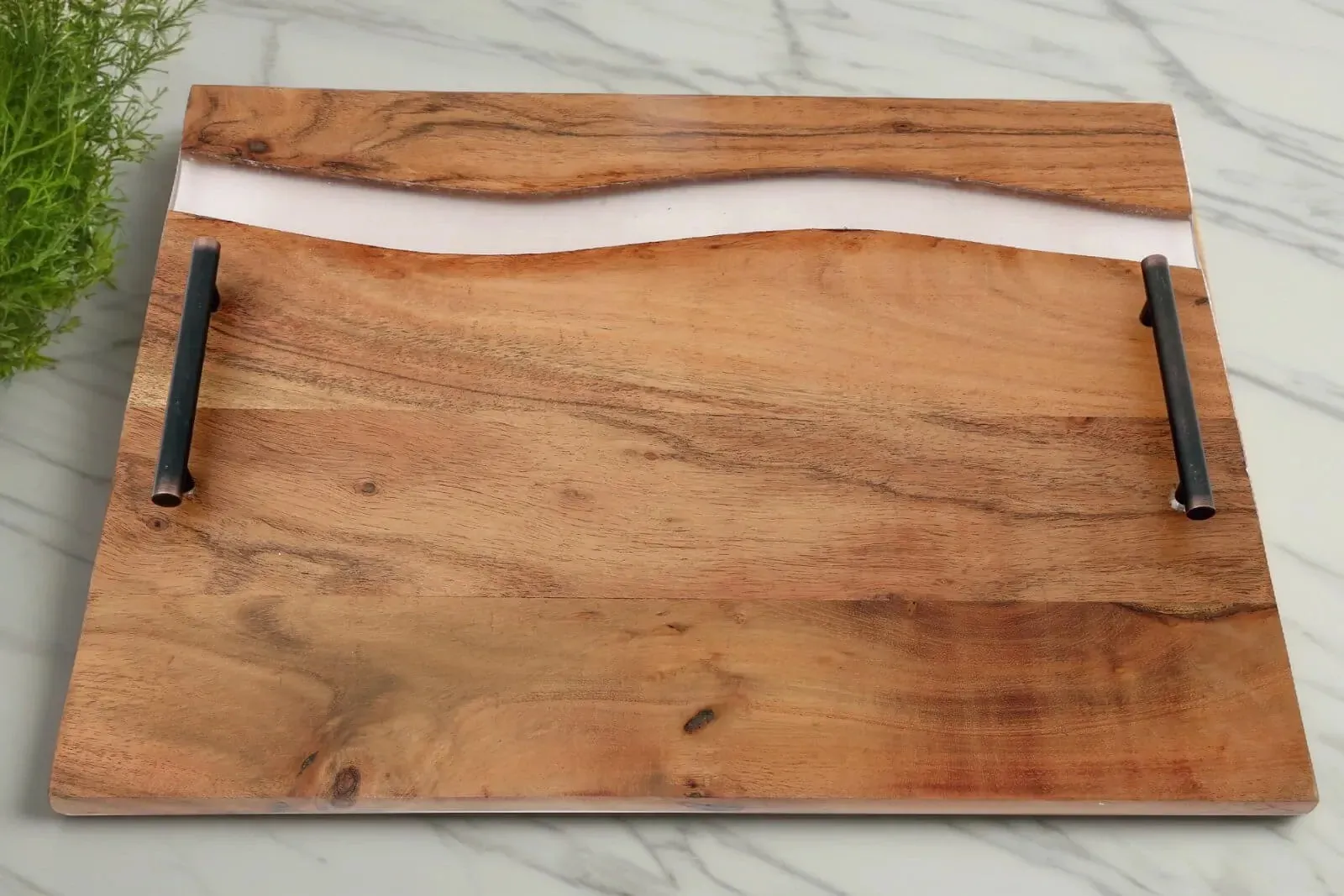 Wooden Serving Tray Acacia Wood Tray With Handles