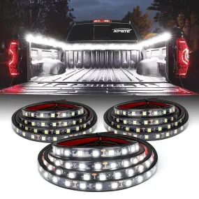 Xprite Spire 3 Series White LED Truck Bed Light Strips - 3 x 60" LED strips