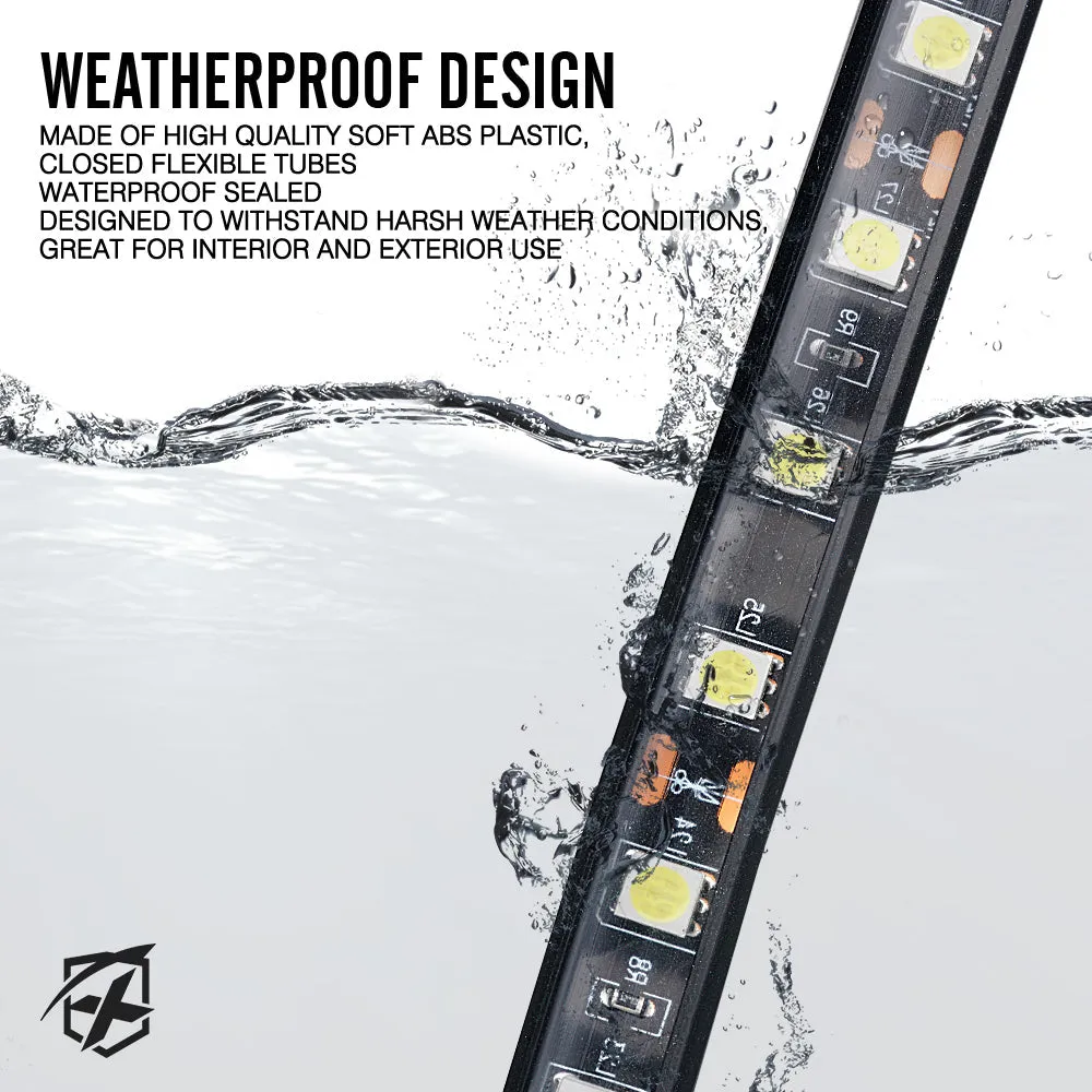 Xprite Spire 3 Series White LED Truck Bed Light Strips - 3 x 60" LED strips