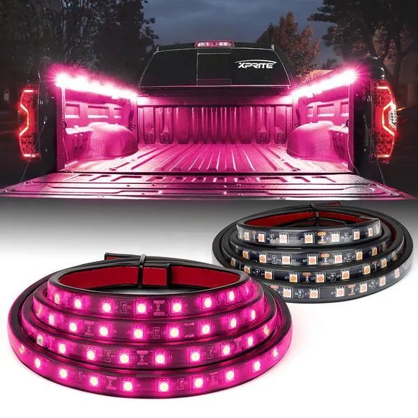 Xprite Spire Series LED Truck Bed Light Strips - Blue / Pink / Red / White