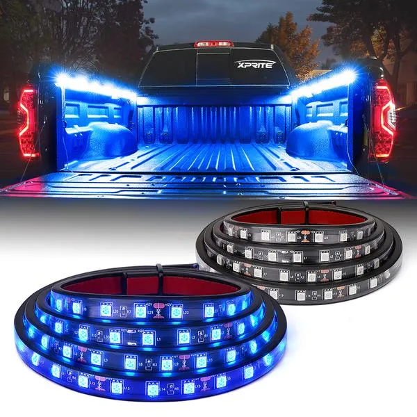 Xprite Spire Series LED Truck Bed Light Strips - Blue / Pink / Red / White