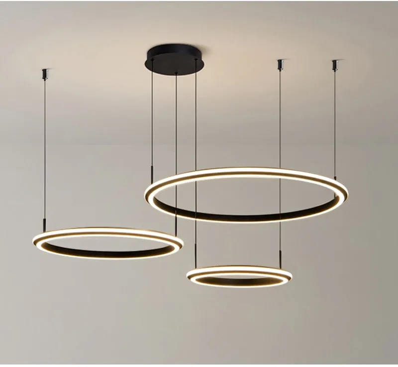YLK Ring modern LED chandelier acrylic luxury home decor hang light fixture