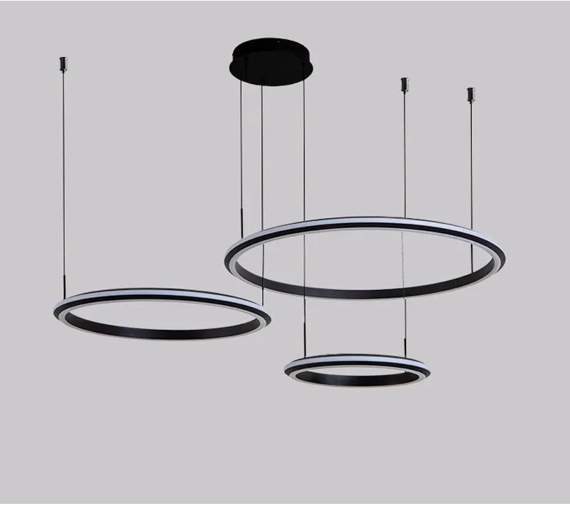 YLK Ring modern LED chandelier acrylic luxury home decor hang light fixture