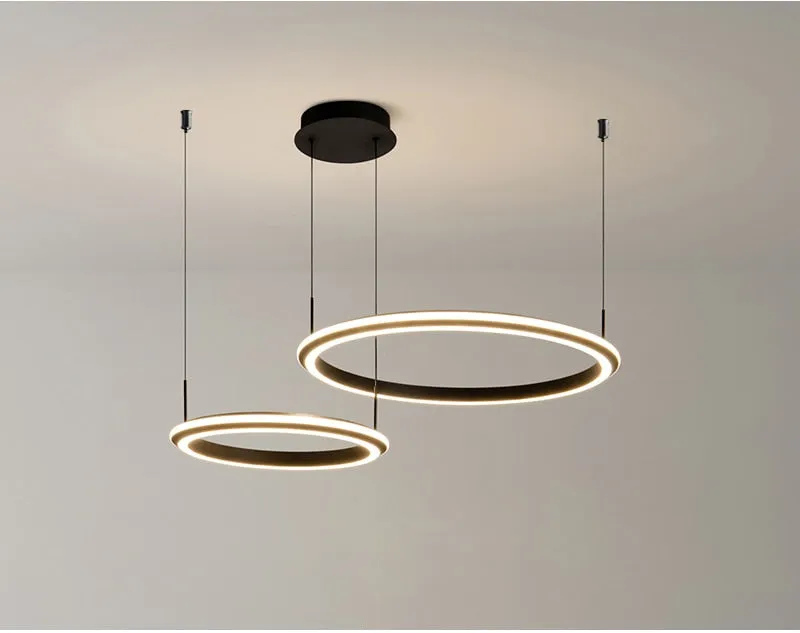 YLK Ring modern LED chandelier acrylic luxury home decor hang light fixture