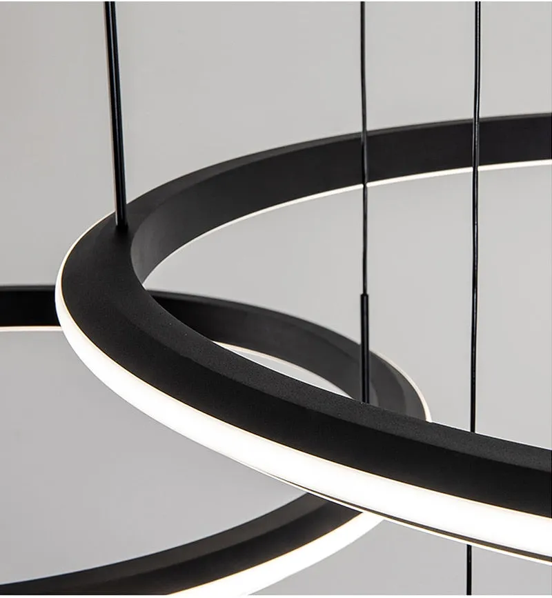 YLK Ring modern LED chandelier acrylic luxury home decor hang light fixture