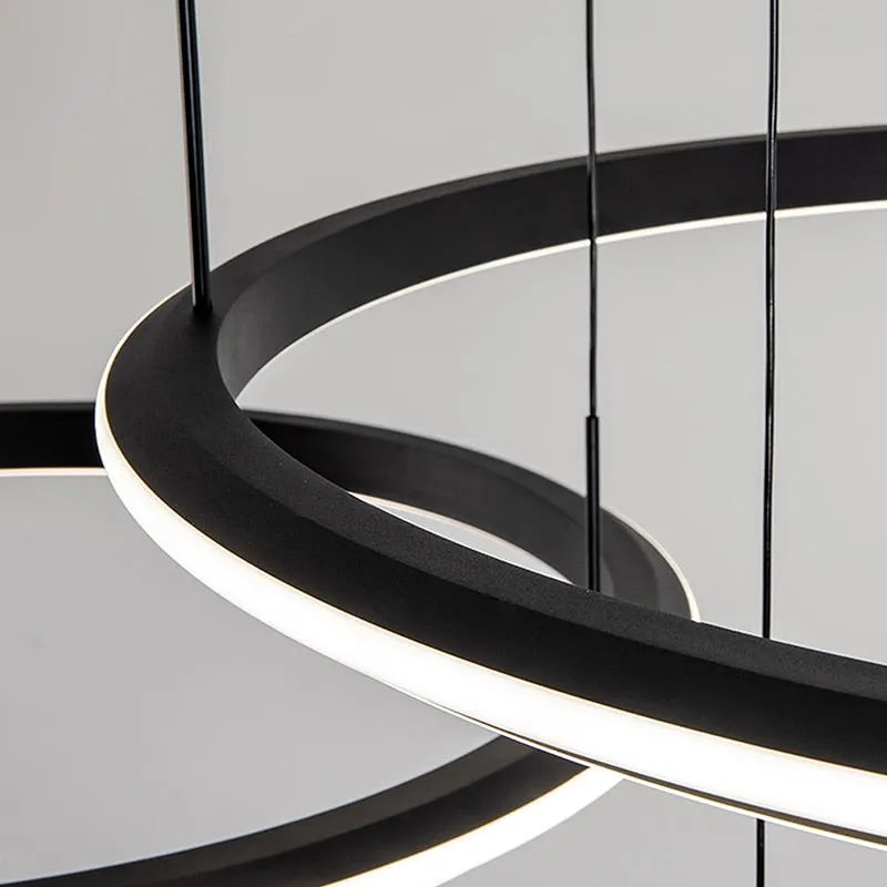YLK Ring modern LED chandelier acrylic luxury home decor hang light fixture