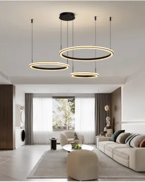 YLK Ring modern LED chandelier acrylic luxury home decor hang light fixture