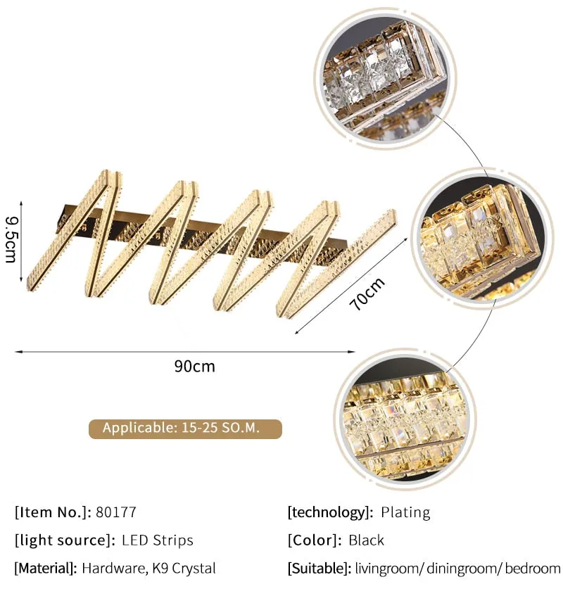 YLK VVMM - LED ceiling crystal chandelier